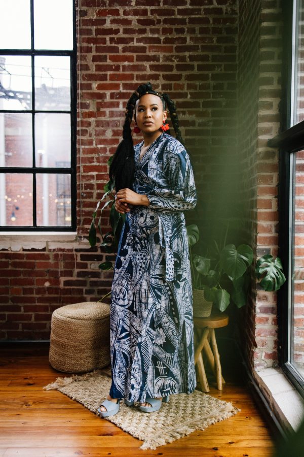 Adire Wrap Dress - Image 2