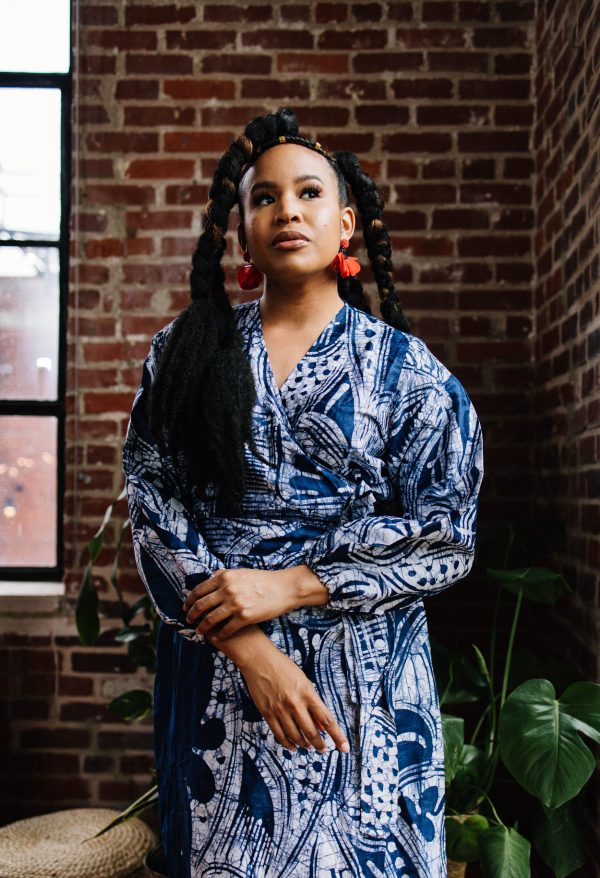Adire Wrap Dress - Image 3