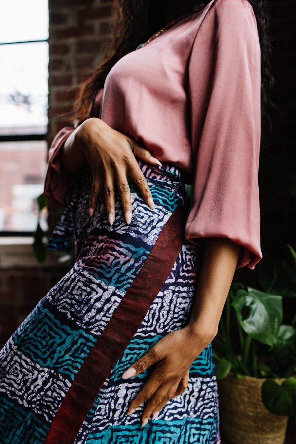 Adire A-line wrap skirt - Image 4
